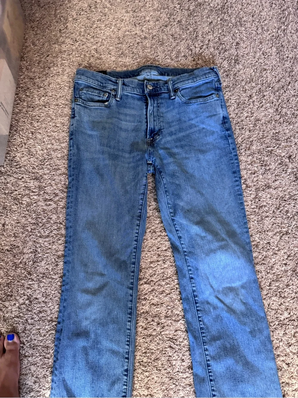 Abercrombie & Fitch Kilby Boot  stretch 32 x 34 Jeans in Medium Blue
